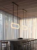 Dimmable Led Marble Design Leather Chandelier - Modern Hanging Lamps by Ljojo