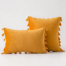 Black Tassel Pillowcases by Ljojo - Velvet Holiday Home Decoration Gift