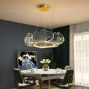 Ljojo Modern Acrylic Petal Pendant Light with LED Ring for High Light Ambiance