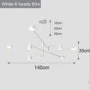 Ljojo Modern Rotate LED Chandelier for Living Room Dining Office Black Pendant Lights
