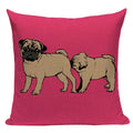 Ljojo Love Pug Dog Cushion Cover Sleep Dog Throw Pillow Case