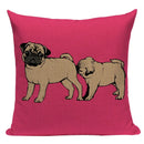 Ljojo Love Pug Dog Cushion Cover Sleep Dog Throw Pillow Case