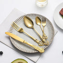 Ljojo 24-Piece Stainless Steel Tableware Set for Family Hotel Party Christmas Gift