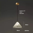 Ljojo Luxury Natural Marble Pendant Light for Living Room Bedroom Decoration