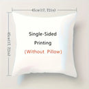 Ljojo Maple Leaf Checkered Printed Pillowcase Set - 4pcs, 17.7" x 17.7", Home Decor