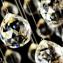 Ljojo Luxury Chrome Crystal Chandelier for High Ceilings & Living Room