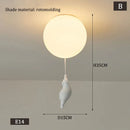 Polar Bear Glass Ball LED Pendant Lights for Living Room Home Decoration by Ljojo