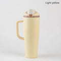 Ljojo 1200ml Car Cup with Flip Lid, Dual Drink Fruit Cup & Insulated Design