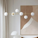 Ljojo Luxury Copper Chandelier with Milky White Glass Sconces