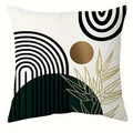 Ljojo Line Leaf Print Pillowcase for Bohemian Home Decoration