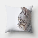 Cute Cat Print Cushion Cover for Sofa Decor by Ljojo