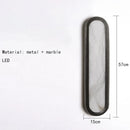 LED Oval Wall Lamp Natural Marble Gold Black Copper Modern Elegant Lighting for Ljojo