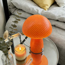 French Cream Style Cute Mushroom Glass Table Lamp for Girls Bedroom Bedside by Ljojo