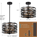 Nordic Industrial LED Pendant Light Chandelier Circle-shaped Home Room Decor Ljojo