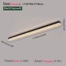 Ljojo Long Strip LED Ceiling Lamp - Modern Minimalist Lighting for Living Room Kitchen Bedroom