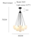Bubble Led Chandelier Modern Gold Balls Glass Pendant Light for Dining Room by Ljojo