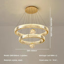 Ljojo Luxury Crystal Pendant Chandelier for Modern Stairs, Dimmable Globe Design