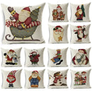 Christmas Santa Claus Pillowcase: Ljojo Linen Decoration for Car Sofa 45cm * 45cm