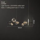 Ljojo Glass Bubble Chandelier Pendant Lamp for Kitchen and Dining Room Decor