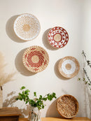 Boho Hand Woven Wall Basket for Home Decor by Ljojo™