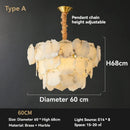 Marble Led Chandelier For Living Room - Elegant Nordic Pendant Light by Ljojo