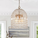 French Vintage Gold Crystal Pendant Light for Living Dining Room - Ljojo