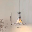 French Antique Style Ceramic Flower Pendant Lamp Bedroom Bedside Hanging Line Light by Ljojo