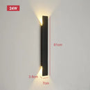 Ljojo 18W LED Waterproof Black Wall Lamp for Bedroom and Outdoor Lighting