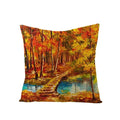 Ljojo Maple Leaf Sunflower Pillowcase for Living Room Bedroom Decor, 45*45cm
