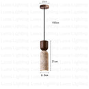 Ljojo Yellow Travertine Pendant Light - Elegant Cave Stone Hanging Lighting for Home Decor