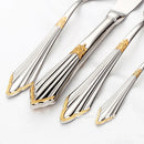 Ljojo 24-Piece Gold Plated Cutlery Set Stainless Steel Western Tableware