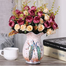 Ljojo™ Ceramic Vase & Flower Arrangement Set - Home Decor Crafts