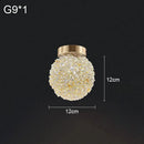 Crystal Ball Wall Lamp Luxury Bedroom Lighting by Ljojo Princess Room Decor Lychee Trendy