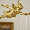 French Vintage Palace Copper Angel Chandelier Lamp for Living Room Bedroom by Ljojo