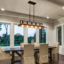Ljojo Loft 5-Head Iron Pendant Light for Living Room and Restaurant