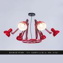Modern Iron Chandelier Hanging Lusters by Ljojo for Office Desks and Dining Tables
