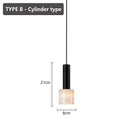 Modern Minimal Art LED Marble Square Chandelier Hanging Lamp for Home Decor by Ljojo