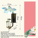 Chinese Style Lotus Wall Lamp Art Decorative Light for Living Room by Ljojo