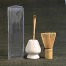 Ljojo Matcha Tea Set Bamboo Whisk Scoop Ceramics Bowl Handmade Ceremony Tool