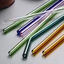8Pcs Ljojo Glass Straw Set - Reusable & Eco-Friendly Drinking Straws with Brush