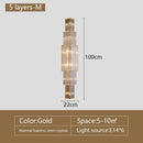 Ljojo Luxury Hotel Lobby Crystal Wall Lamp for Club Hall Living Room Office Indoor Lighting