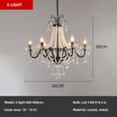 French Candle E14 Led Chandelier Pearl Crystal Pendant Light by Ljojo