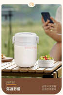 Ljojo 304 Vacuum Insulated Layered Portable Lunch Box for Office Workers