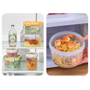 Ljojo 1100ml Clear Plastic Food Container with Leak-proof Lid