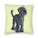 Ljojo Miniature Schnauzer Dog Cartoon Cushion Cover for Sofa - Puppy Lover's Nordic Pillow