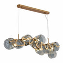 Ljojo Minimalist Glass Pendant Light in Gold Iron for Luxury Living Room