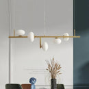 Ljojo Linear LED Glass Globe Pendant Light for Kitchen Dining Living Room