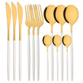 Ljojo Mirror Silver Stainless Steel Cutlery Set - 12Pcs Western Dinnerware Kitchen Utensils