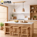 Modern Stone Shade Kitchen Island Pendant Light by Ljojo: Single/Double/Triple Head 10/60/80cm Bar Lighting