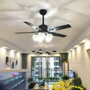 Nordic Magic Bean LED Ceiling Fan Lamps Modern for Living Dining Room by Ljojo
